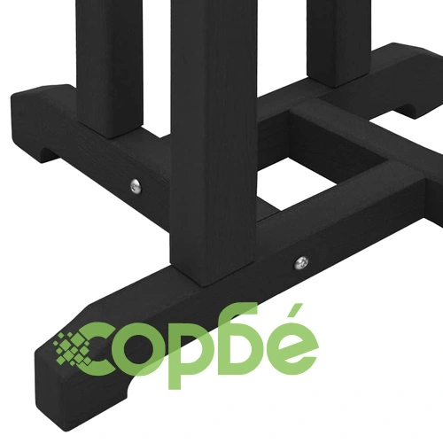 Бар маса Черно 55 x 55 x 107 см HDPE ➤ топ цена ➤ sorbe.bg