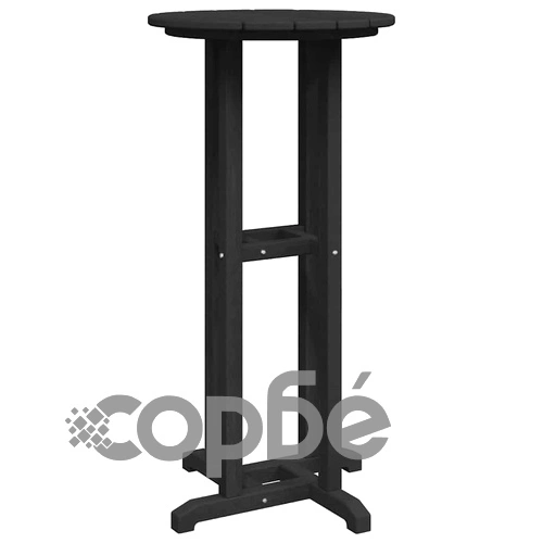 Бар маса Черно 55 x 55 x 107 см HDPE ➤ топ цена ➤ sorbe.bg