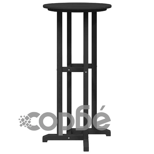 Бар маса Черно 55 x 55 x 107 см HDPE ➤ топ цена ➤ sorbe.bg