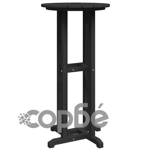 Бар маса Черно 55 x 55 x 107 см HDPE ➤ топ цена ➤ sorbe.bg