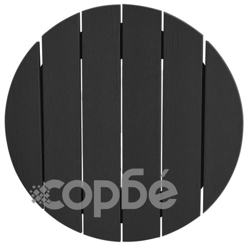 Бар маса Черно 55 x 55 x 107 см HDPE ➤ топ цена ➤ sorbe.bg