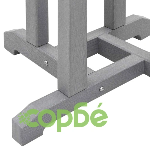 Бар маса Светлосиво 55 x 55 x 107 см HDPE ➤ топ цена ➤ sorbe.bg