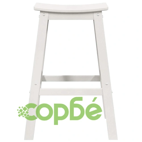 Бар столове 2 броя, бяло, HDPE пластмаса, 52 x 43 x 73,5 см ➤ топ цена ➤ sorbe.bg