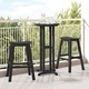 Бар столове 2 броя, черни, HDPE пластмаса, 52 x 43 x 73,5 см
