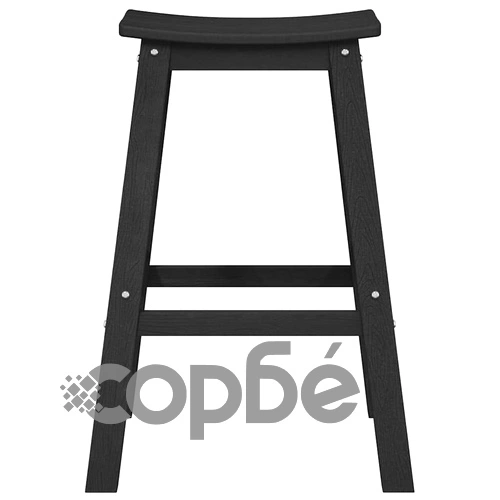 Бар столове 2 броя, черни, HDPE пластмаса, 52 x 43 x 73,5 см ➤ топ цена ➤ sorbe.bg