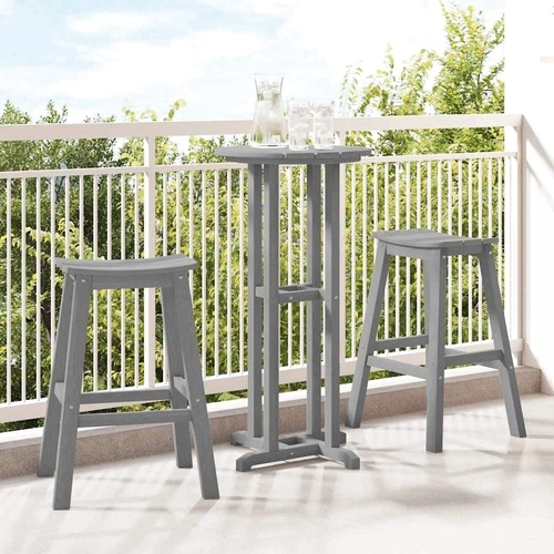 Бар столове 2 броя, Светлосиво, HDPE пластмаса, 52 x 43 x 73,5 см ➤ топ цена ➤ sorbe.bg
