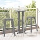 Бар столове 2 броя, Светлосиво, HDPE пластмаса, 52 x 43 x 73,5 см