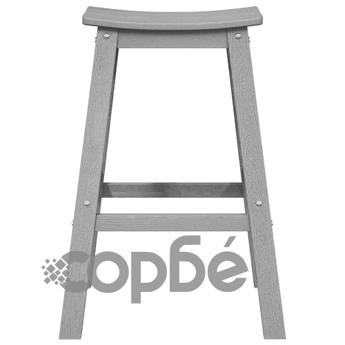 Бар столове 2 броя, Светлосиво, HDPE пластмаса, 52 x 43 x 73,5 см ➤ топ цена ➤ sorbe.bg