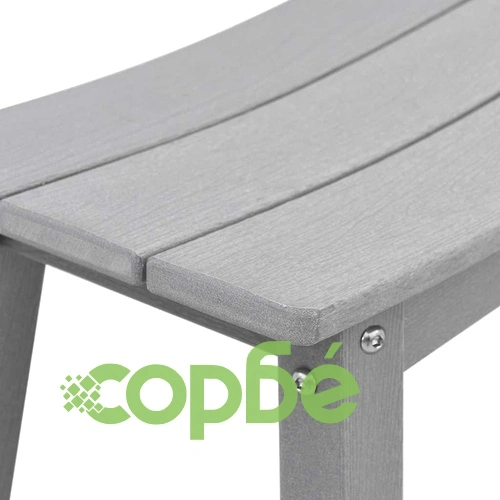Бар столове 2 броя, Светлосиво, HDPE пластмаса, 52 x 43 x 73,5 см ➤ топ цена ➤ sorbe.bg