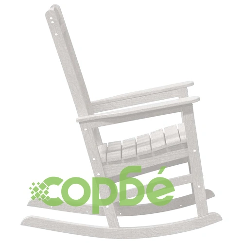 Люлеещо се градинско кресло бяло 70x92x108 см HDPE пластмаса ➤ топ цена ➤ sorbe.bg
