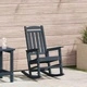Градински люлеещ се стол от HDPE, морско синьо, 70 x 92 x 108 см