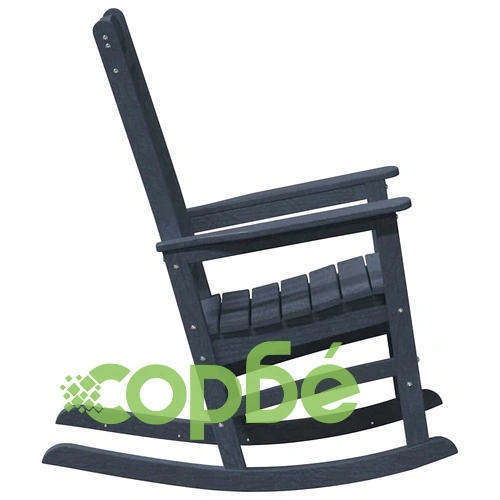 Градински люлеещ се стол от HDPE, морско синьо, 70 x 92 x 108 см ➤ топ цена ➤ sorbe.bg