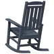 Градински люлеещ се стол от HDPE, морско синьо, 70 x 92 x 108 см