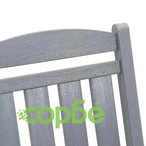 Градински люлеещ се стол от HDPE, светлосиво, 70 x 92 x 108 см ➤ топ цена ➤ sorbe.bg