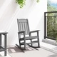 Градински люлеещ се стол от HDPE, светлосиво, 70 x 92 x 108 см