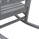 Градински люлеещ се стол от HDPE, светлосиво, 70 x 92 x 108 см