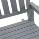 Градински люлеещ се стол от HDPE, светлосиво, 70 x 92 x 108 см