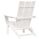 Сгъваем стол Adirondack, HDPE пластмаса, Бяло, 80,5 x 74,5 x 92 см