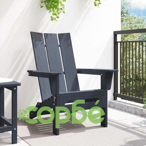Сгъваем стол Adirondack, морско синьо, 74,5 x 80,5 x 90 см, HDPE ➤ топ цена ➤ sorbe.bg