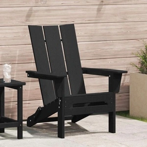 Сгъваем стол Adirondack, HDPE пластмаса, Черен, 74,5 x 80,5 x 90 см