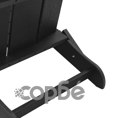 Сгъваем стол Adirondack, HDPE пластмаса, Черен, 74,5 x 80,5 x 90 см ➤ топ цена ➤ sorbe.bg