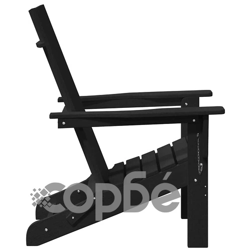 Сгъваем стол Adirondack, HDPE пластмаса, Черен, 74,5 x 80,5 x 90 см ➤ топ цена ➤ sorbe.bg