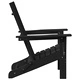 Сгъваем стол Adirondack, HDPE пластмаса, Черен, 74,5 x 80,5 x 90 см