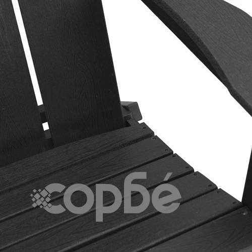 Сгъваем стол Adirondack, HDPE пластмаса, Черен, 74,5 x 80,5 x 90 см ➤ топ цена ➤ sorbe.bg