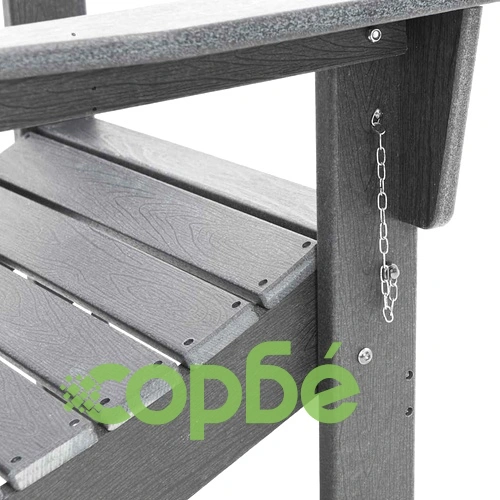 Сгъваем градински стол Adirondack светлосив 74.5x80.5x90 см HDPE ➤ топ цена ➤ sorbe.bg