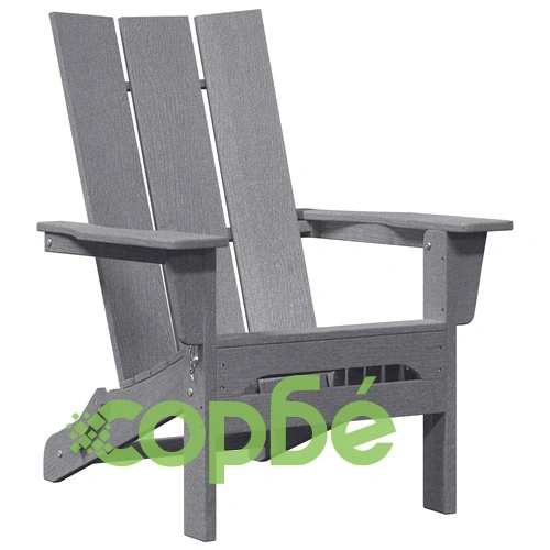 Сгъваем градински стол Adirondack светлосив 74.5x80.5x90 см HDPE ➤ топ цена ➤ sorbe.bg