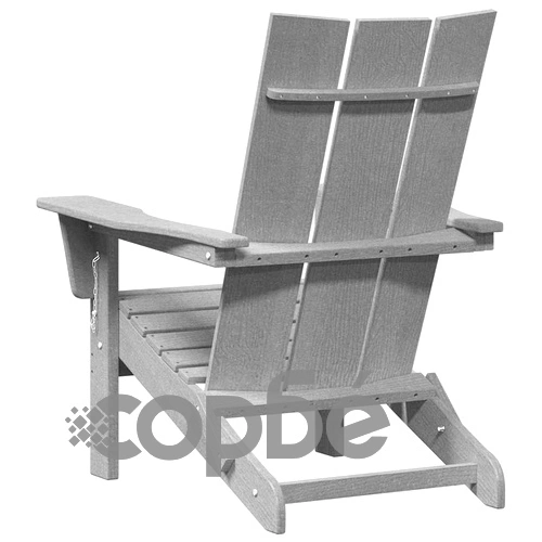 Сгъваем градински стол Adirondack светлосив 74.5x80.5x90 см HDPE ➤ топ цена ➤ sorbe.bg
