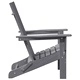 Сгъваем градински стол Adirondack светлосив 74.5x80.5x90 см HDPE
