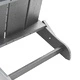 Сгъваем градински стол Adirondack светлосив 74.5x80.5x90 см HDPE