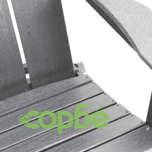 Сгъваем градински стол Adirondack светлосив 74.5x80.5x90 см HDPE ➤ топ цена ➤ sorbe.bg