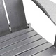 Сгъваем градински стол Adirondack светлосив 74.5x80.5x90 см HDPE