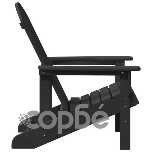 Стол Adirondack черен 74x82x92 см HDPE пластмаса ➤ топ цена ➤ sorbe.bg