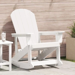 Люлеещ се стол Adirondack бял 73.5 x 92 x 90 см HDPE