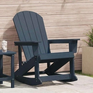 Люлеещ се стол Adirondack тъмносин 73.5 x 92 x 90 см HDPE