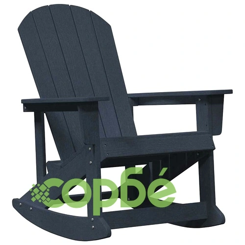 Люлеещ се стол Adirondack тъмносин 73.5 x 92 x 90 см HDPE ➤ топ цена ➤ sorbe.bg