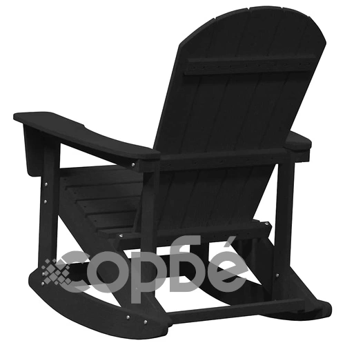 Люлеещ се стол Adirondack, HDPE пластмаса, Черен, 73.5x92x90 см ➤ топ цена ➤ sorbe.bg