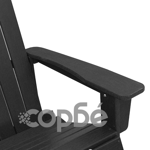 Люлеещ се стол Adirondack, HDPE пластмаса, Черен, 73.5x92x90 см ➤ топ цена ➤ sorbe.bg