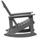 Люлеещ се стол Adirondack от HDPE, Светлосиво, 73.5x92x90 см