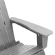Люлеещ се стол Adirondack от HDPE, Светлосиво, 73.5x92x90 см