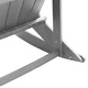 Люлеещ се стол Adirondack от HDPE, Светлосиво, 73.5x92x90 см