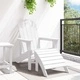 Стол Adirondack бял 74x82x92 см от пластмаса с подлакътници