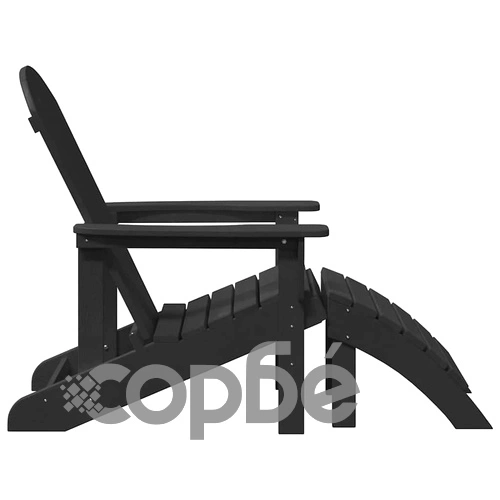 Стол Adirondack с възглавница черен 74x82x92 см HDPE пластмаса ➤ топ цена ➤ sorbe.bg
