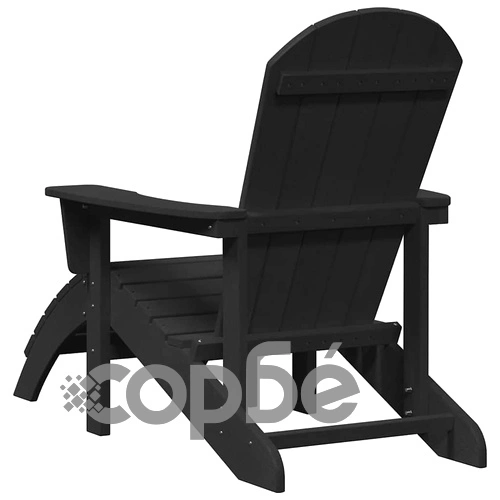 Стол Adirondack с възглавница черен 74x82x92 см HDPE пластмаса ➤ топ цена ➤ sorbe.bg