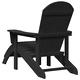 Стол Adirondack с възглавница черен 74x82x92 см HDPE пластмаса