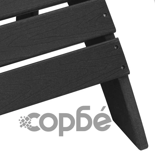 Стол Adirondack с възглавница черен 74x82x92 см HDPE пластмаса ➤ топ цена ➤ sorbe.bg