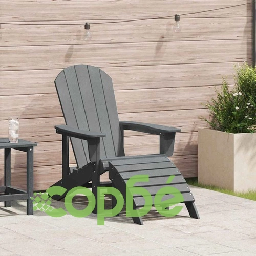 Стол Adirondack светлосив 74x82x92 см HDPE пластмаса ➤ топ цена ➤ sorbe.bg
